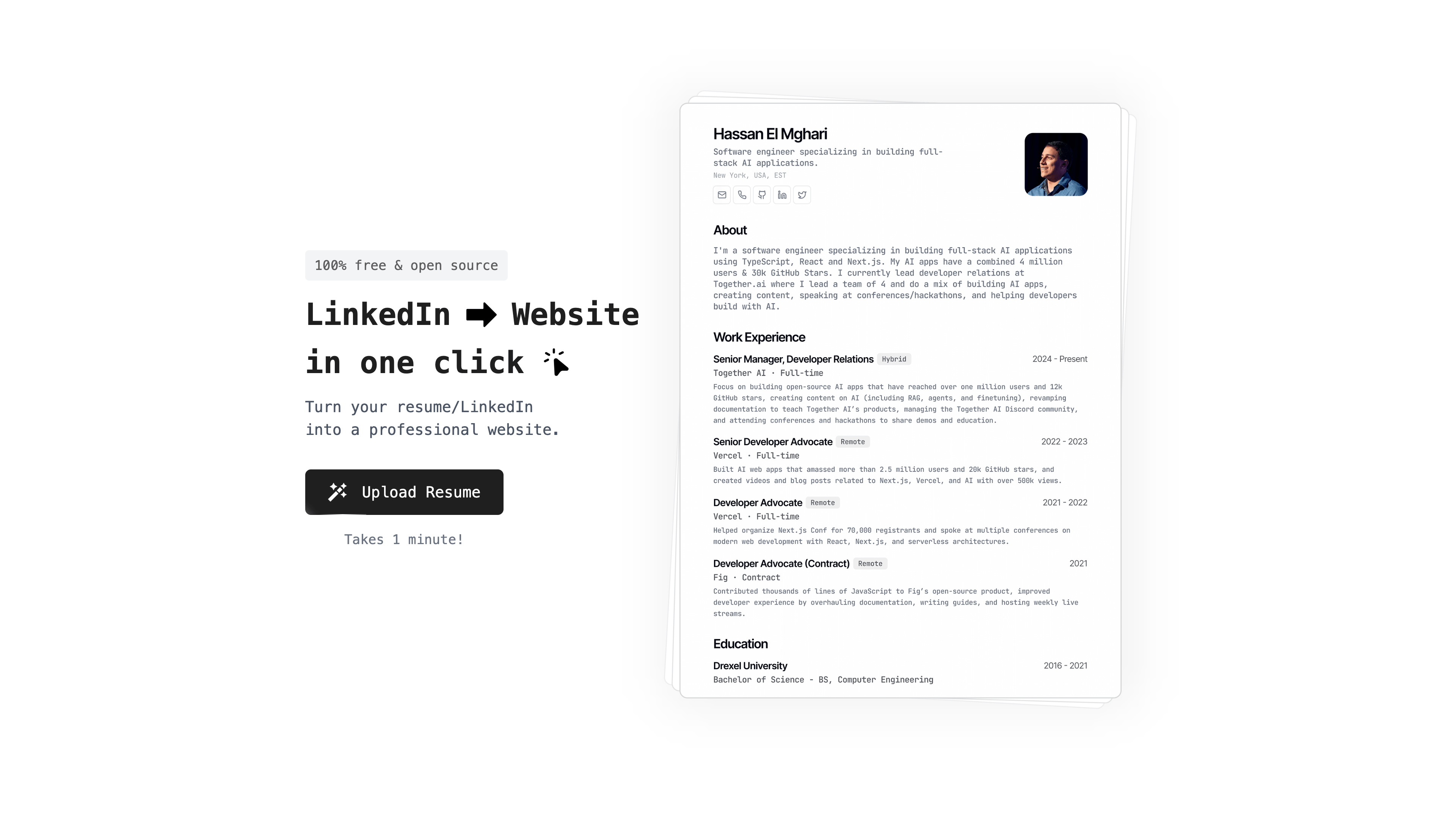 Self: The AI Project That Turns Your Resume into a Personal Website