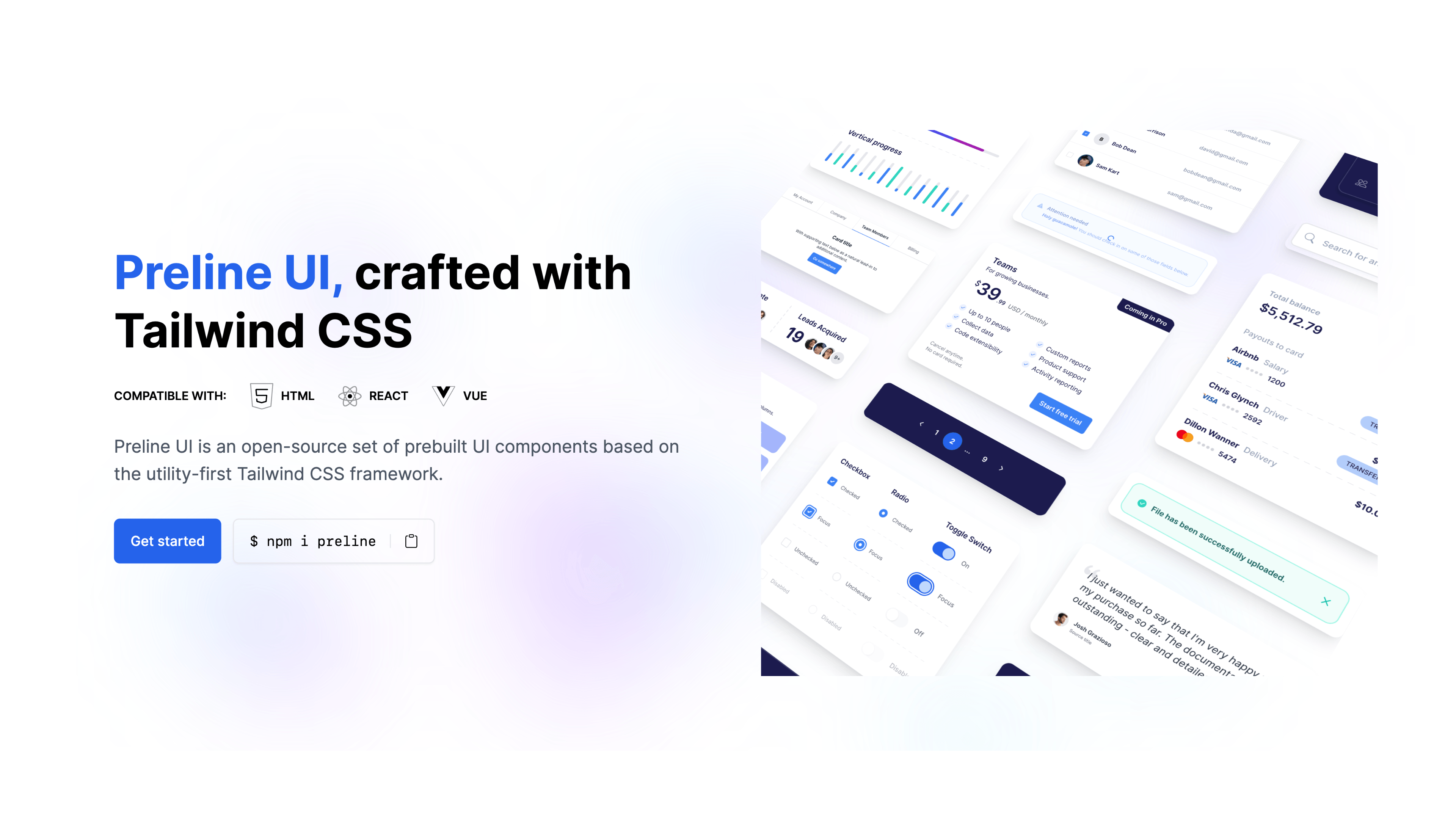 Preline UI: 开源的 Tailwind CSS UI 组件