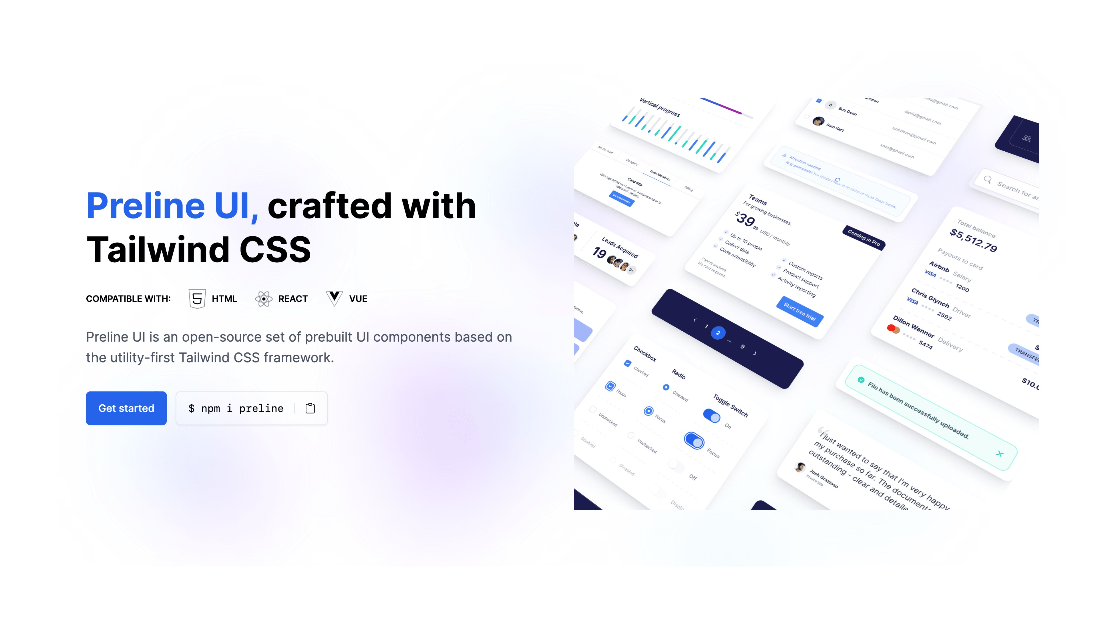 Preline UI: 开源的 Tailwind CSS UI 组件