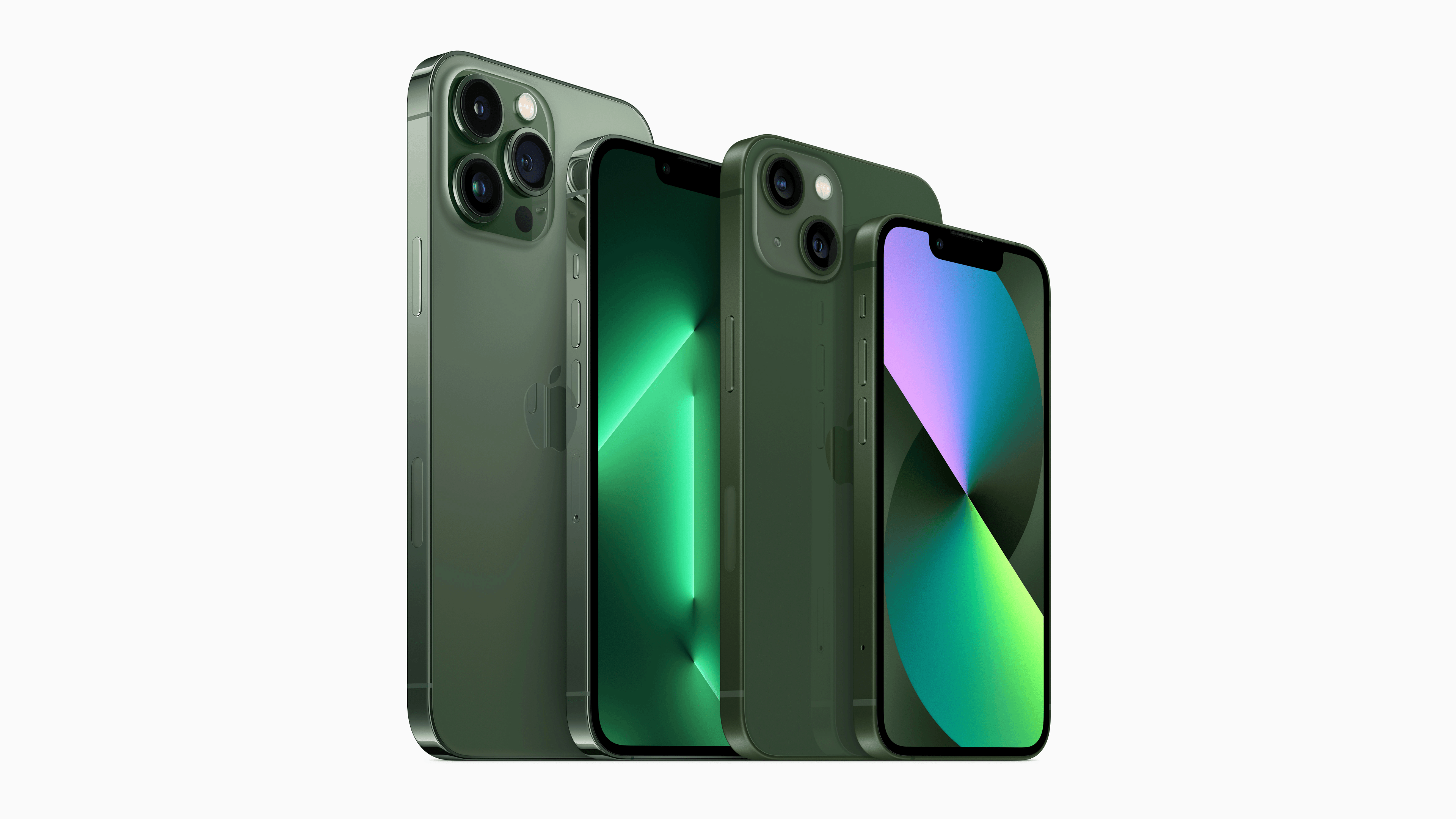 Alpine Green iPhone 13 Pro and Green iPhone 13