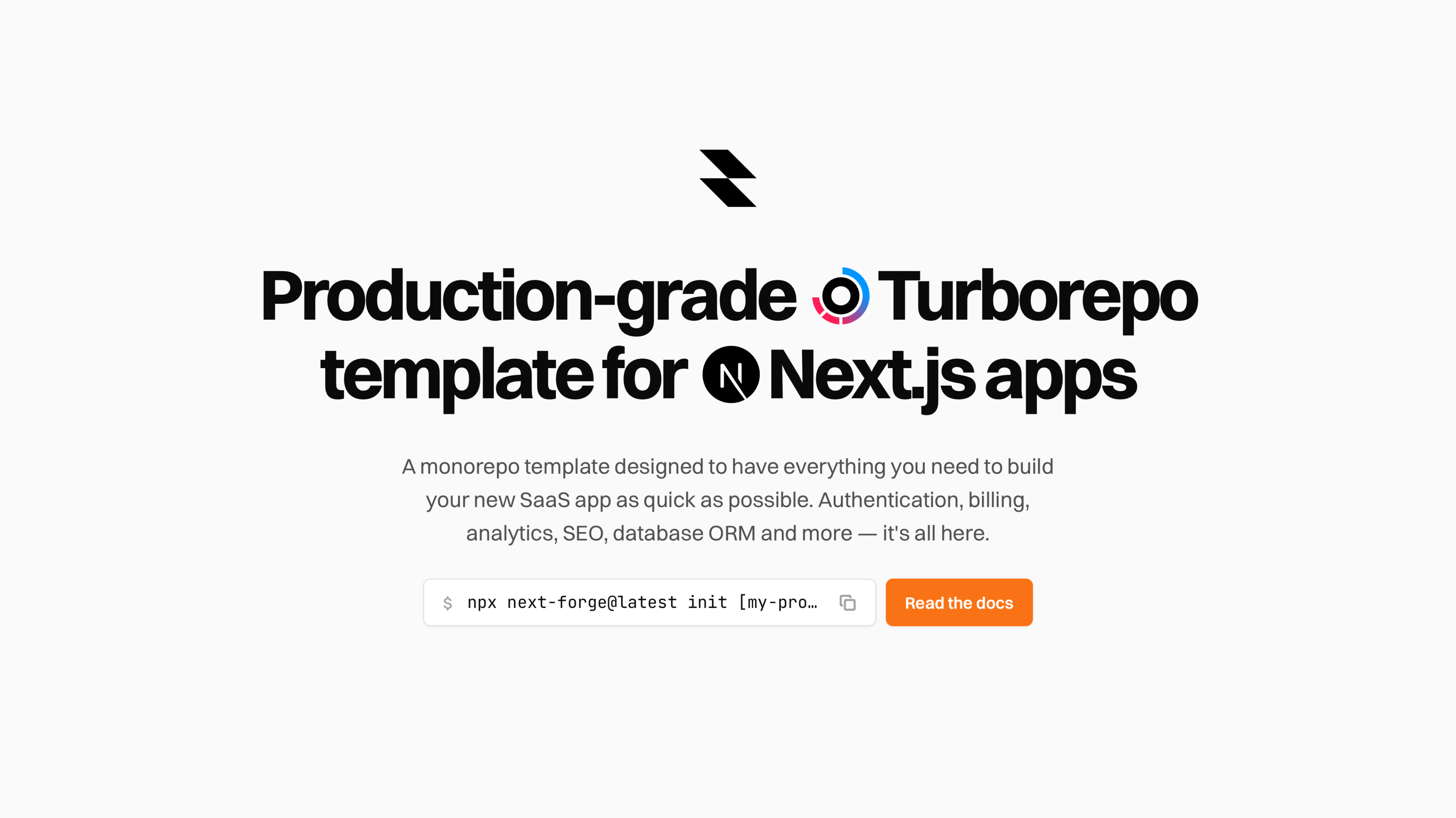 Next-forge: 现代化 Next.js SaaS 项目起步模板