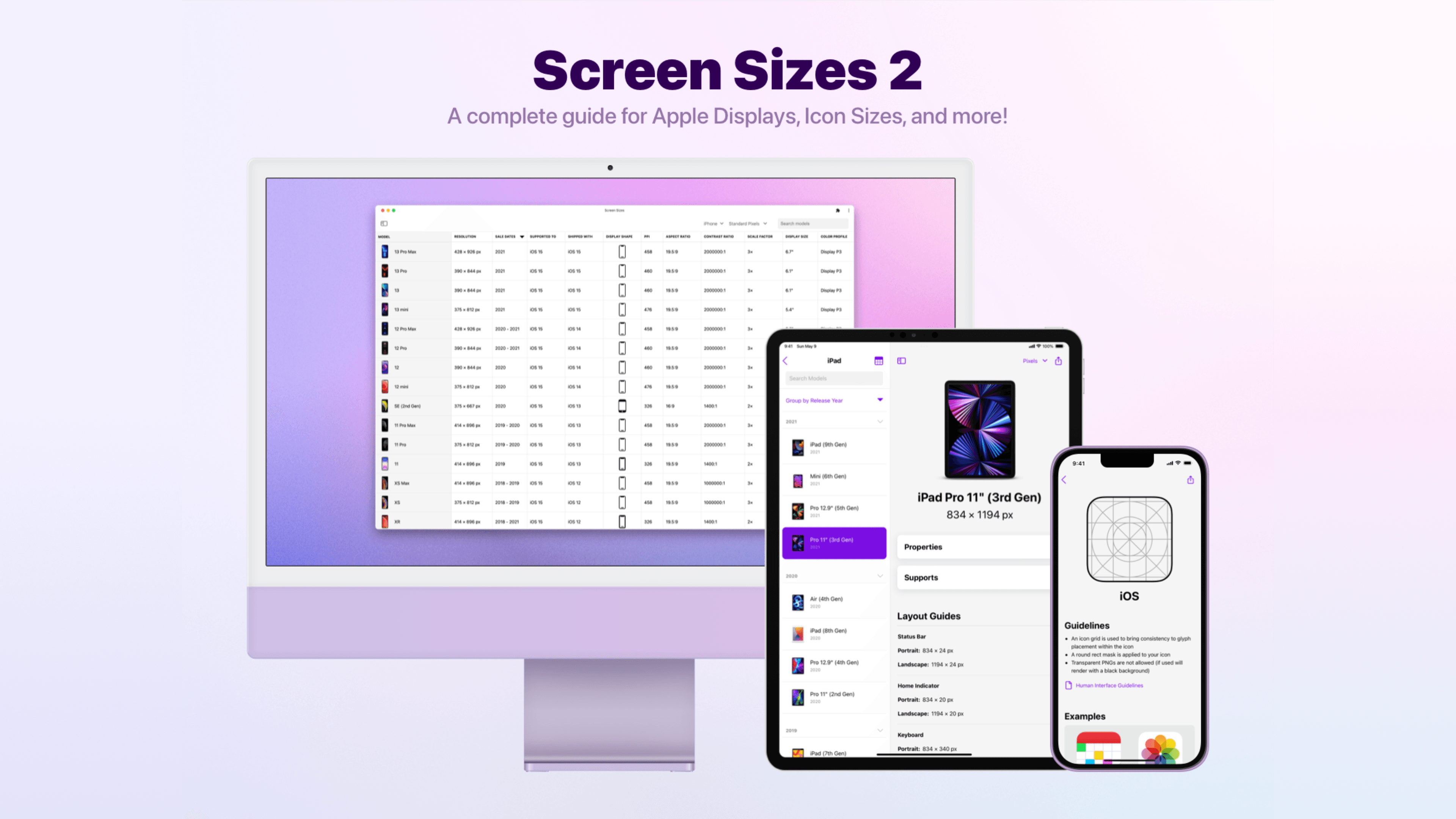 Screen Sizes 2.0: Apple 屏幕参数完全指南、图标大小以及更多